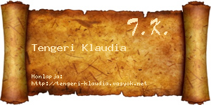 Tengeri Klaudia névjegykártya